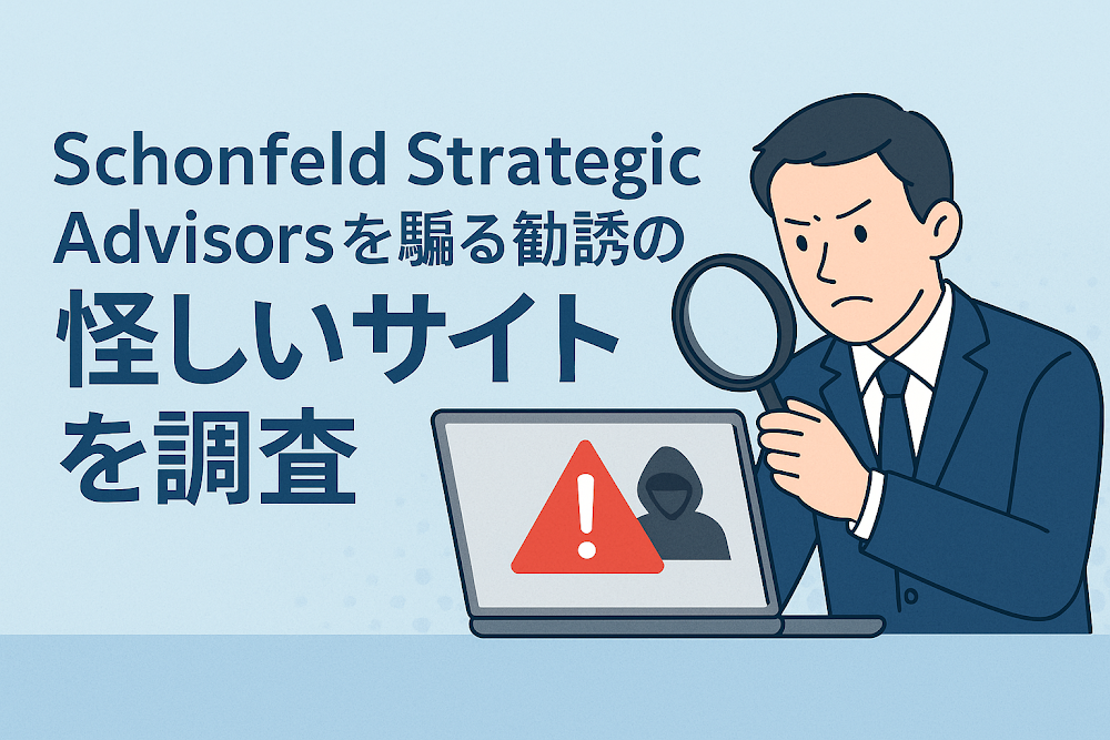 Schonfeld Strategic Advisorsを騙る勧誘の怪しいサイトを調査