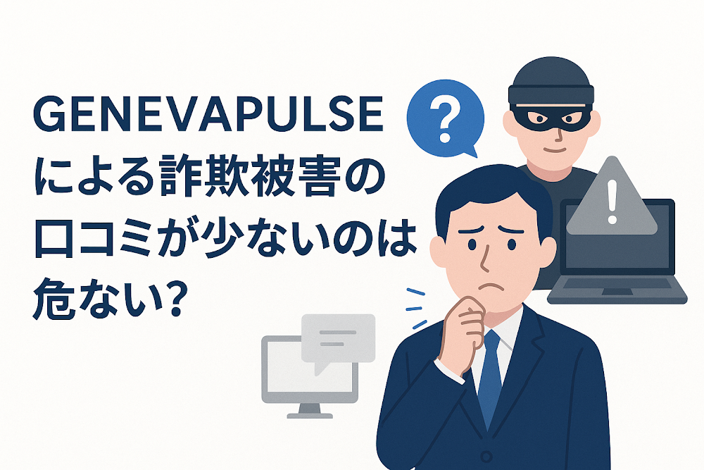 GENEVAPULSEによる詐欺被害の口コミが少ないのは危ない?