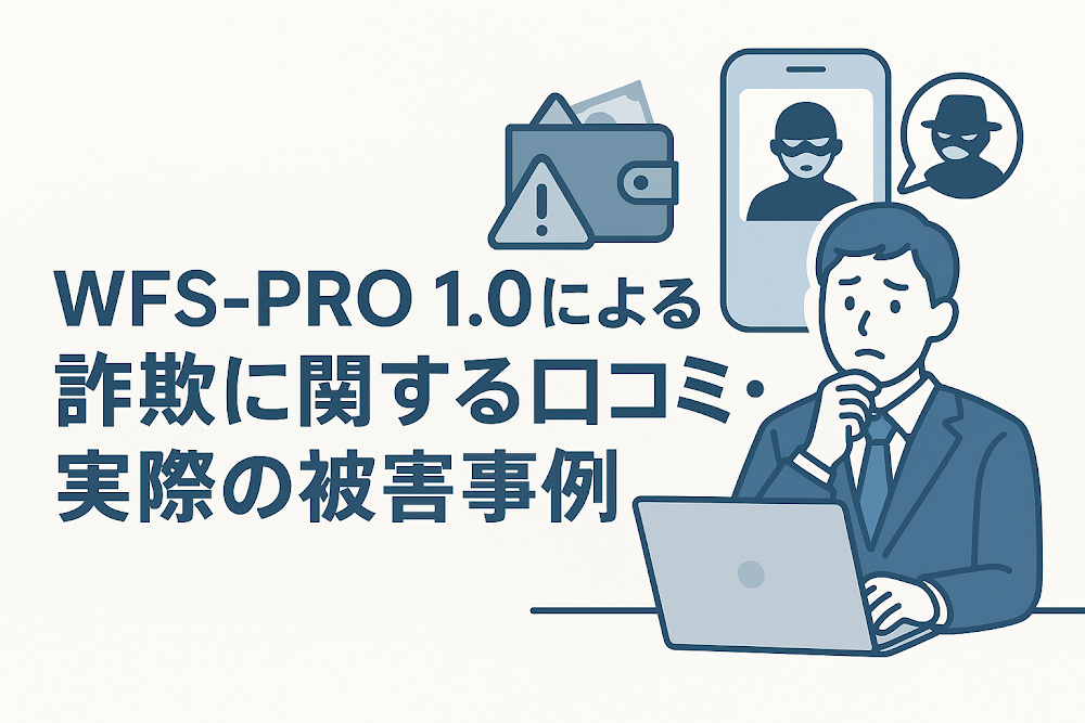 WFS-PRO 1.0による詐欺に関する口コミ・実際の被害事例