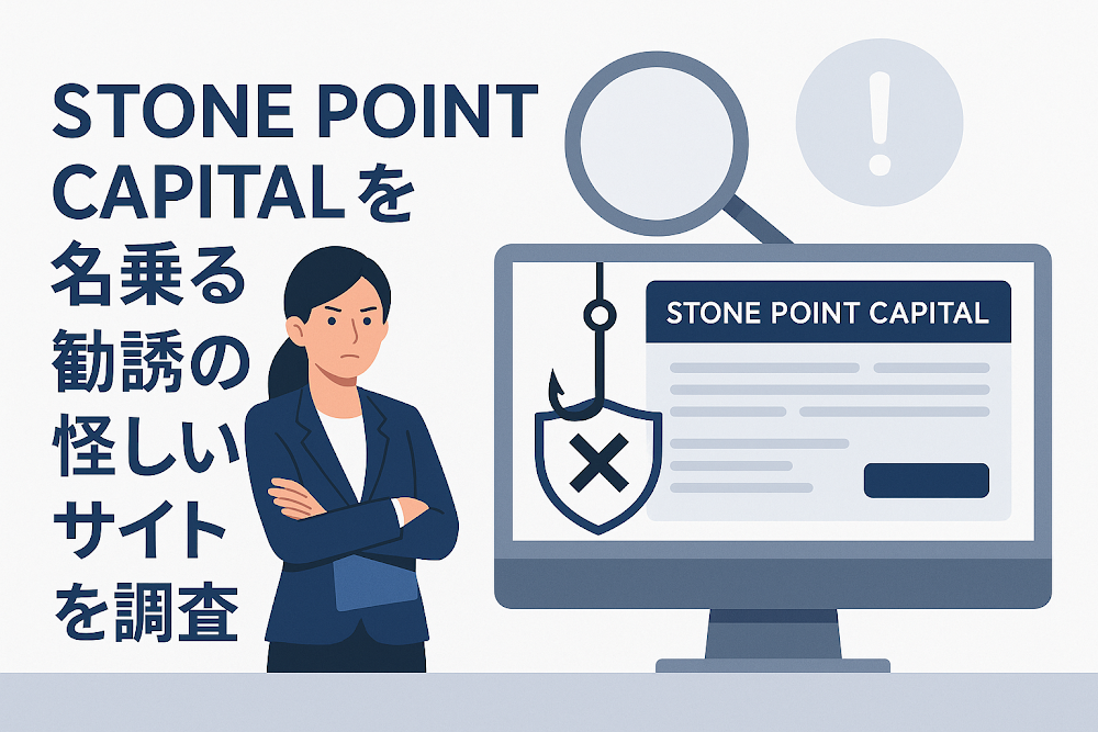 STONE POINT CAPITALを名乗る勧誘の怪しいサイトを調査