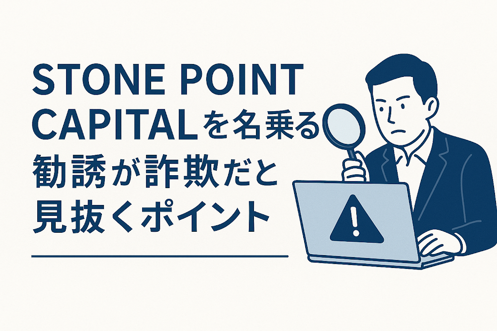 STONE POINT CAPITALを名乗る勧誘が詐欺だと見抜くポイント