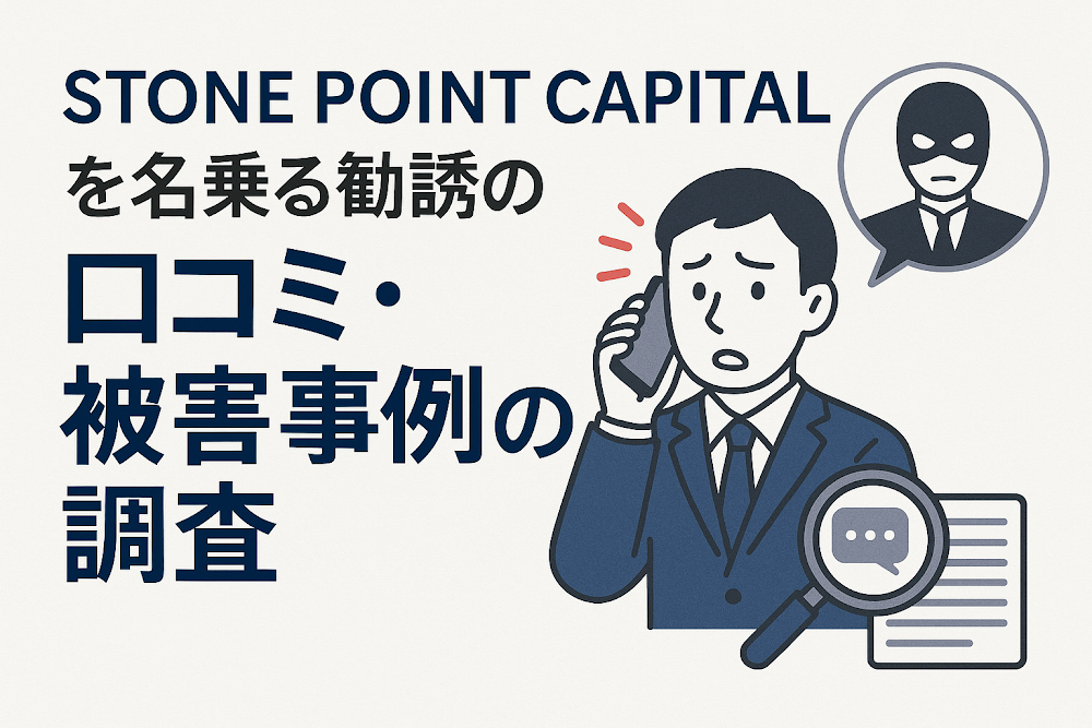 STONE POINT CAPITALを名乗る勧誘の口コミ・被害事例の調査