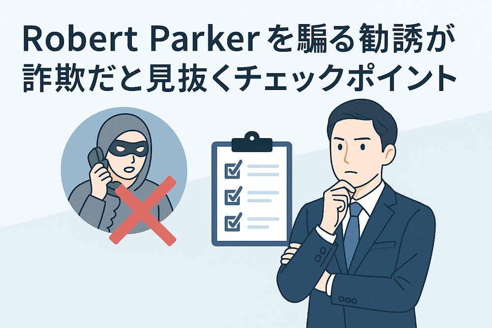 Robert Parkerを騙る勧誘が詐欺だと見抜くチェックポイント