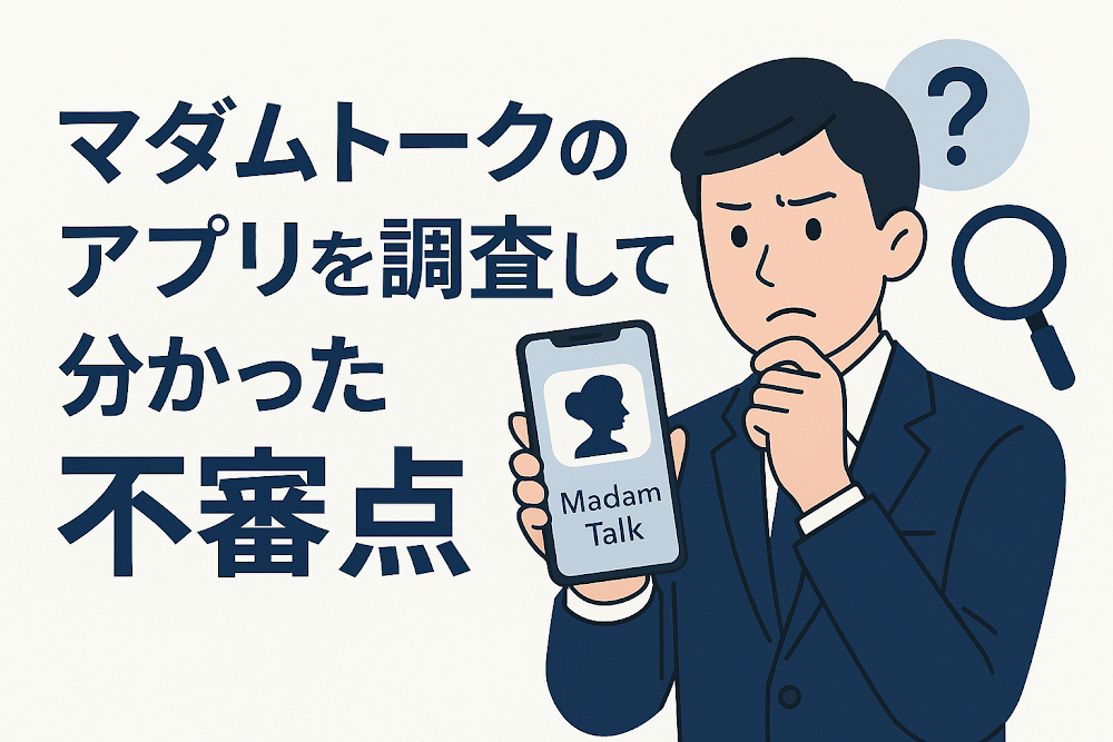 マダムトークのアプリを調査して分かった不審点