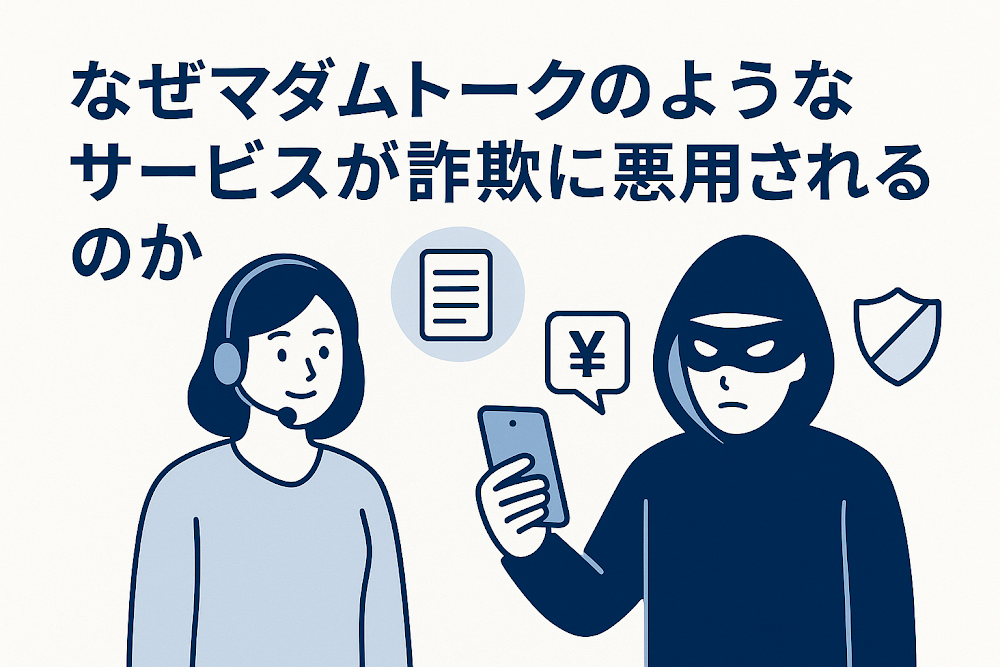 なぜマダムトークのようなサービスが詐欺に悪用されるのか