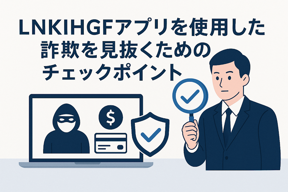 LNKIHGFアプリを使用した詐欺を見抜くためのチェックポイント