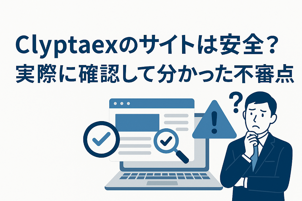 Clyptaexのサイトは安全？実際に確認して分かった不審点