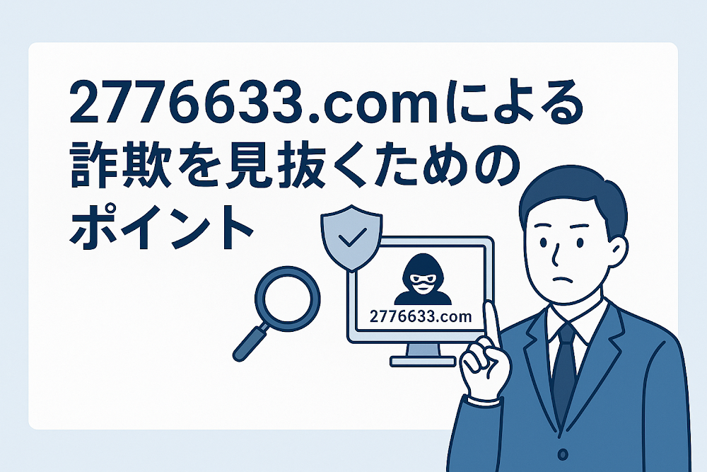 2776633.comによる詐欺を見抜くためのポイント