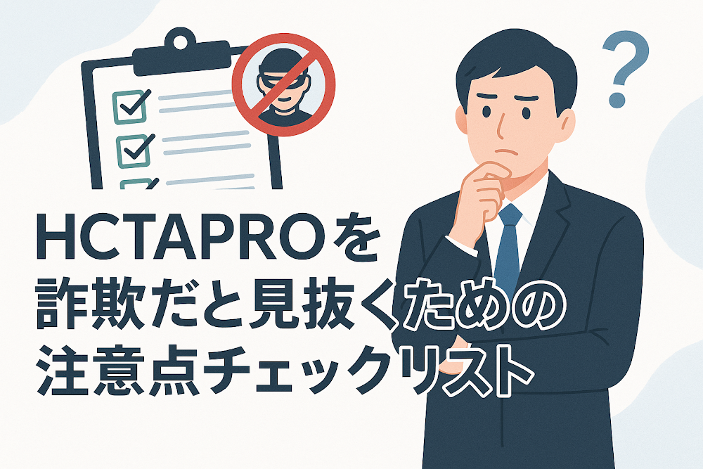 HCTAPROを詐欺だと見抜くための注意点チェックリスト