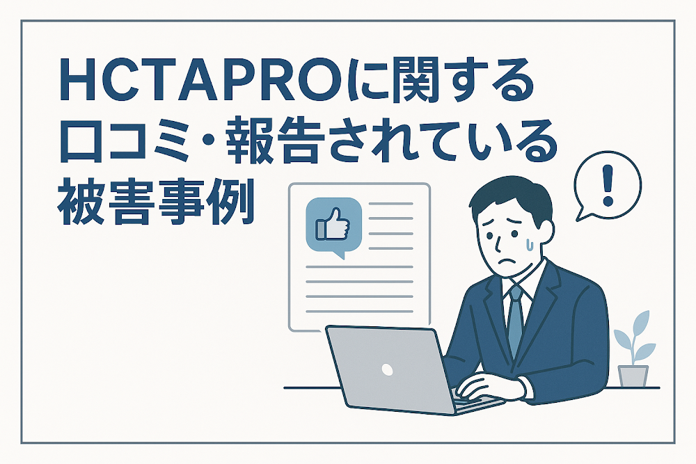 HCTAPROに関する口コミ・報告されている被害事例