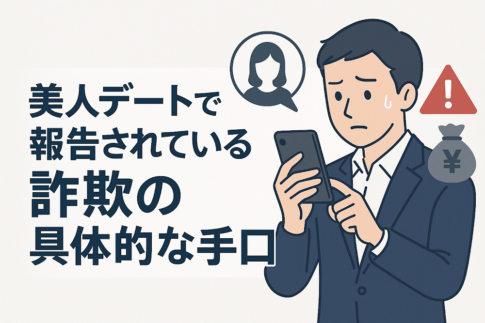 美人デートで報告されている詐欺の具体的な手口