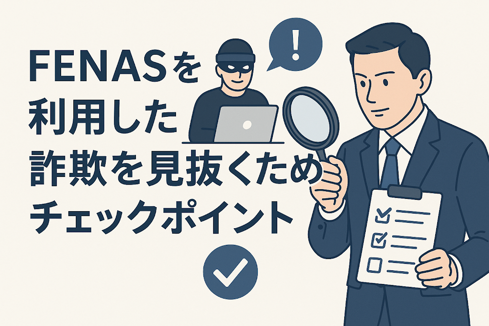 FENASを利用した詐欺を見抜くためのチェックポイント