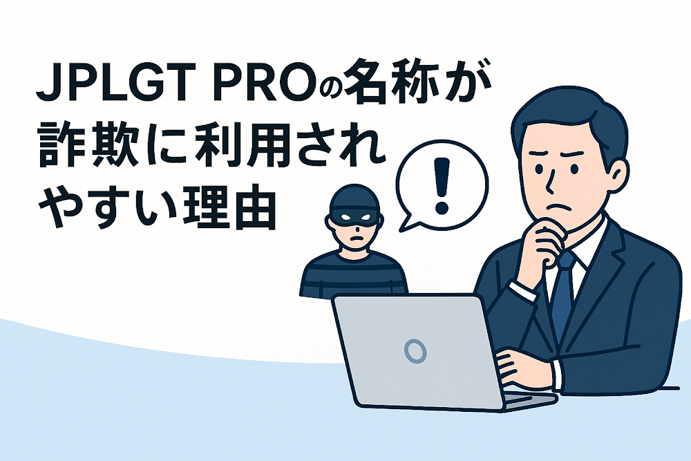 JPLGT PROの名称が詐欺に利用されやすい理由