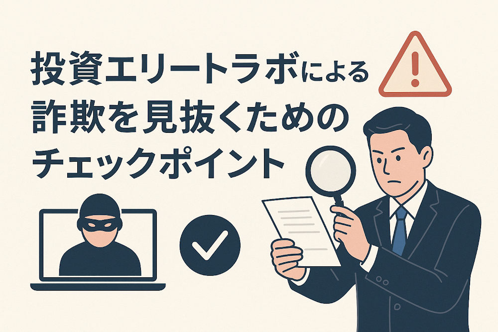 投資エリートラボによる詐欺を見抜くためのチェックポイント
