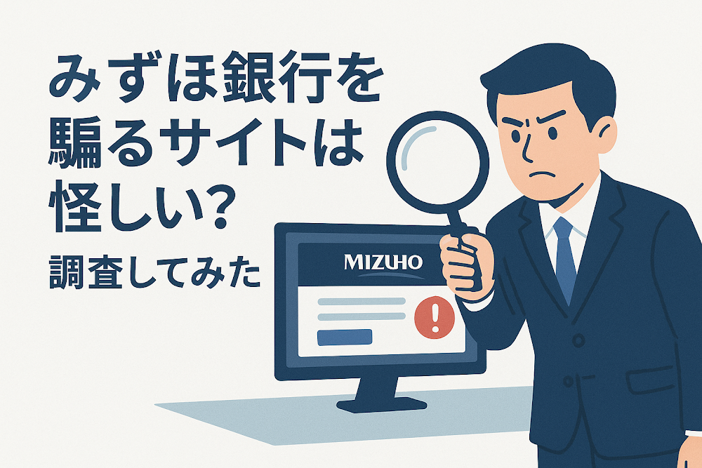 みずほ銀行を騙るサイトは怪しい?調査してみた