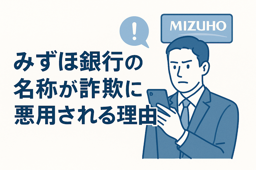 みずほ銀行の名称が詐欺に悪用される理由
