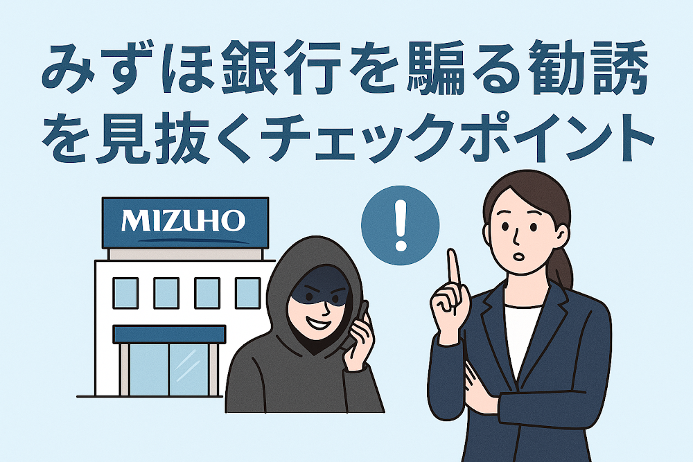 みずほ銀行を騙る勧誘を見抜くチェックポイント