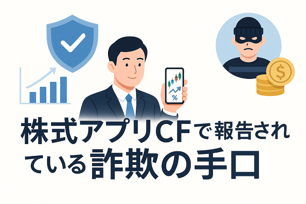 株式アプリCFで報告されている詐欺の手口