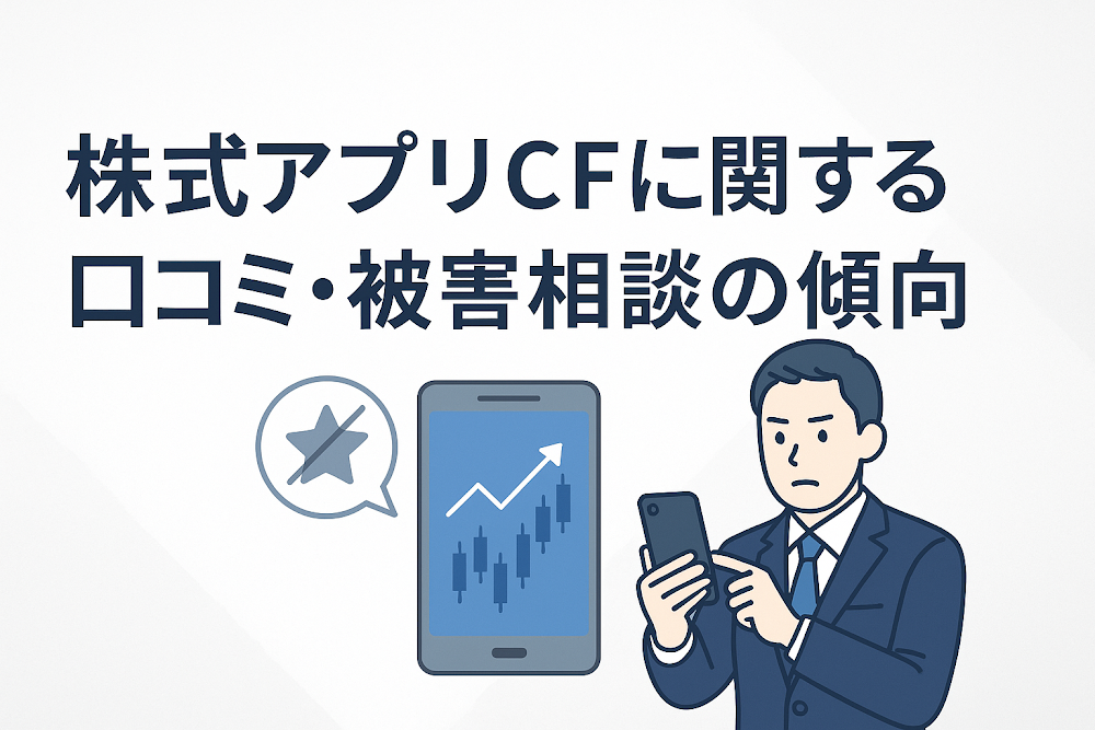 株式アプリCFに関する口コミ・被害相談の傾向