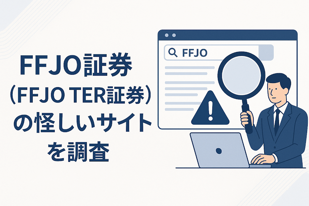 FFJO証券(FFJO TER証券)の怪しいサイトを調査