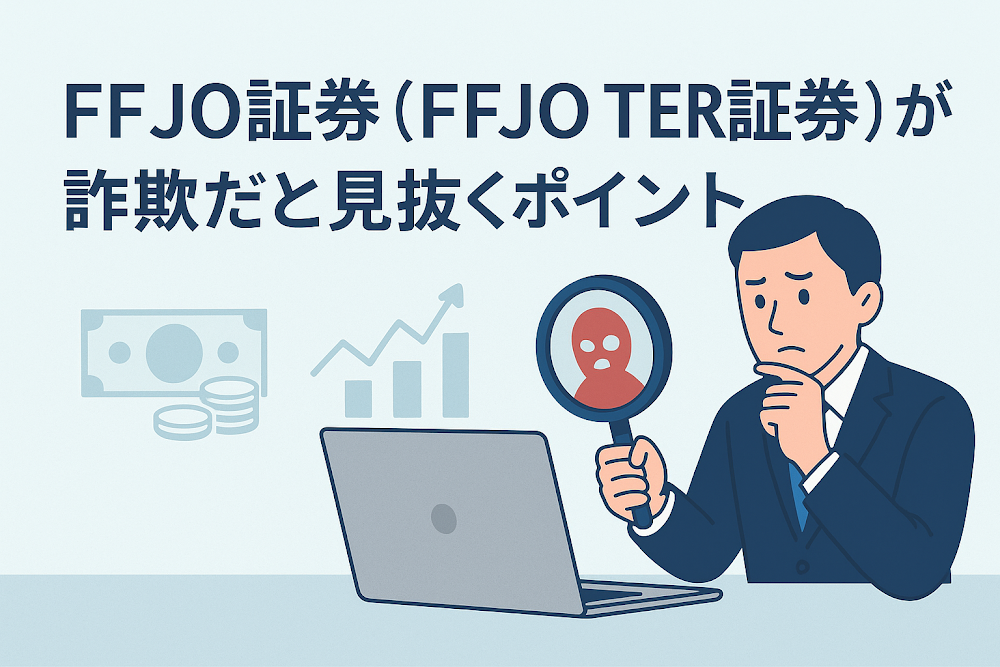 FFJO証券(FFJO TER証券)が詐欺だと見抜くポイント