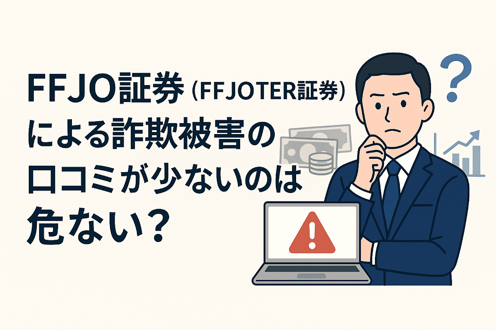 FFJO証券(FFJO TER証券)による詐欺被害の口コミが少ないのは危ない?