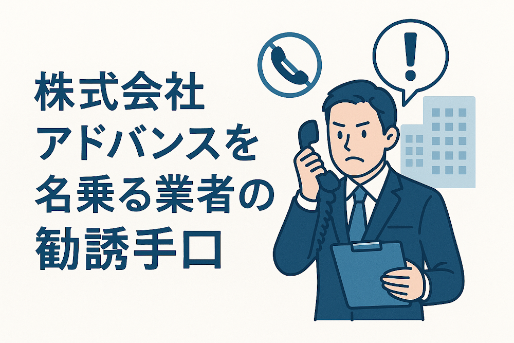 株式会社アドバンスを名乗る業者の勧誘手口