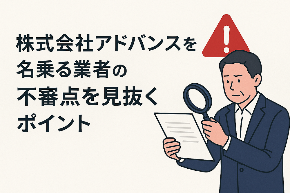 株式会社アドバンスを名乗る業者の不審点を見抜くポイント