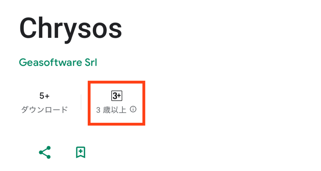 CHRYSOSアプリの年齢