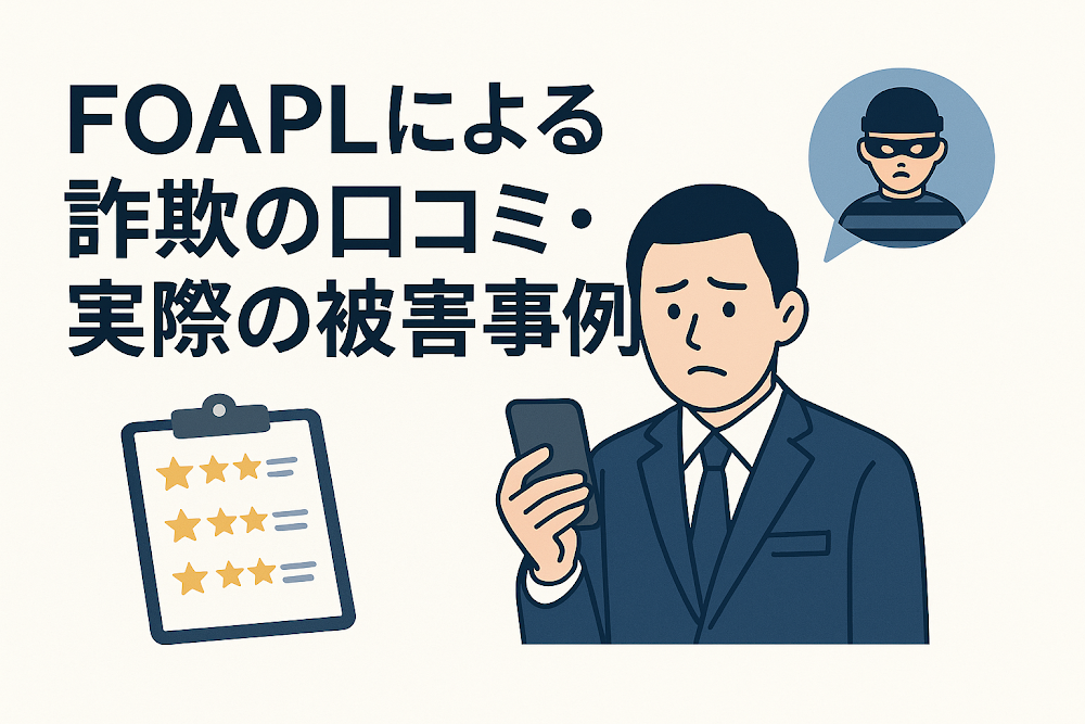 FOAPLによる詐欺の口コミ・実際の被害事例