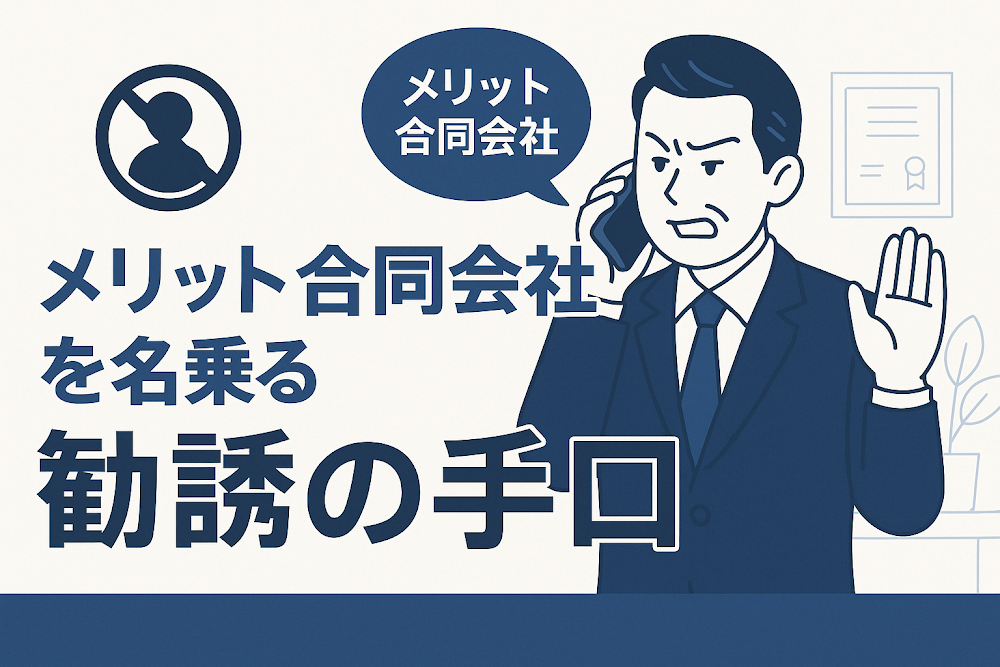 メリット合同会社を名乗る勧誘の手口