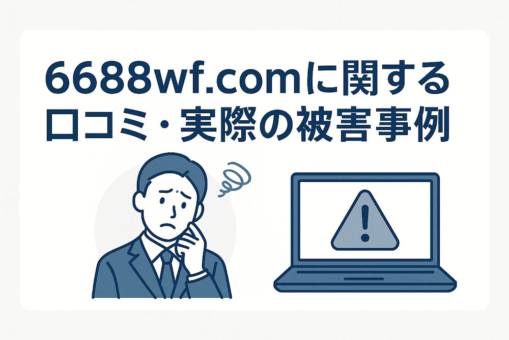 6688wf.comに関する口コミ・実際の被害事例
