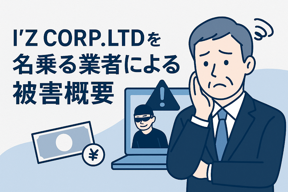 I'Z CORP.LTDを名乗る業者による被害概要