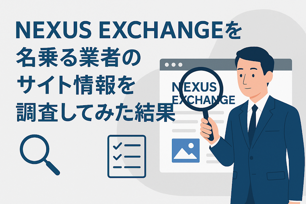 NEXUS EXCHANGEを名乗る業者のサイト情報を調査してみた結果