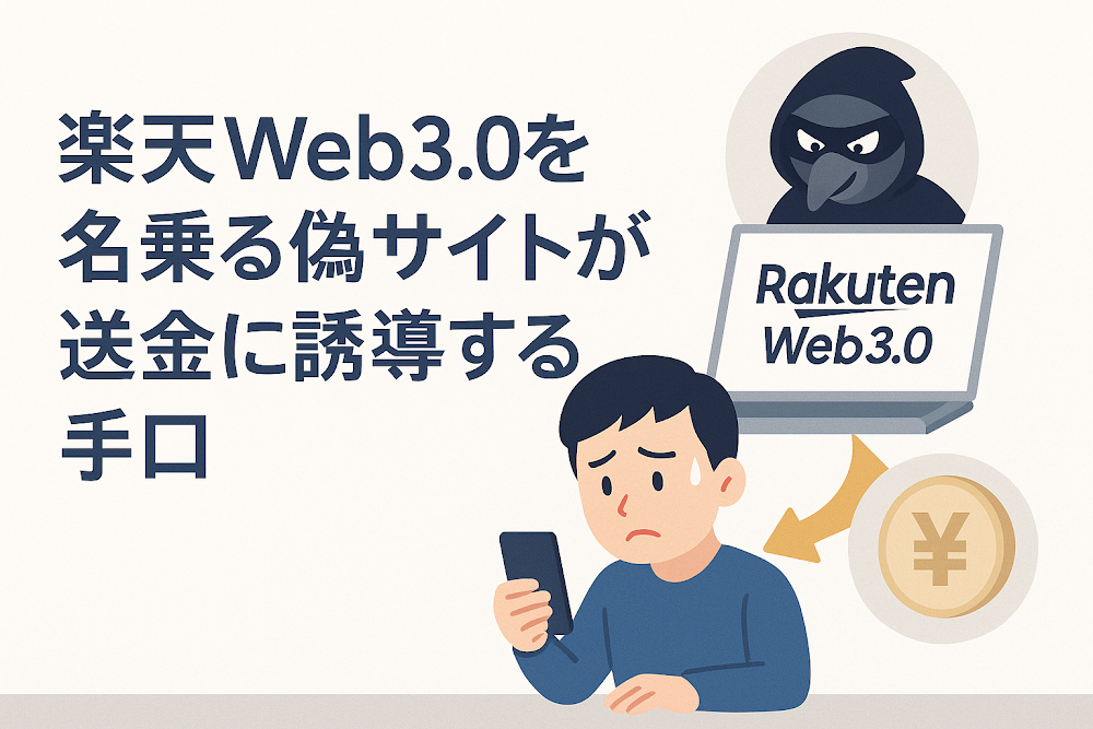 楽天web3.0を名乗る偽サイトが送金に誘導する手口