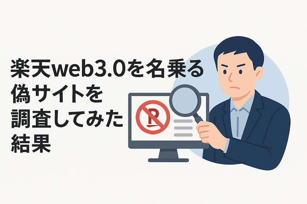 楽天web3.0を名乗る偽サイトを調査してみた結果