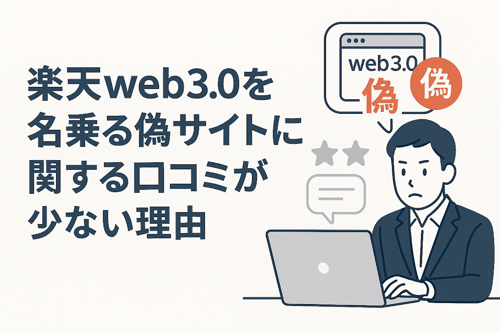 楽天web3.0を名乗る偽サイトに関する口コミが少ない理由