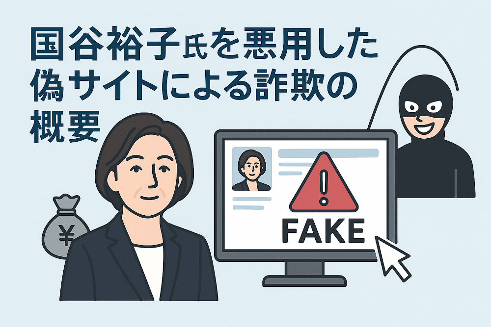 国谷裕子氏を悪用した偽サイトによる詐欺の概要