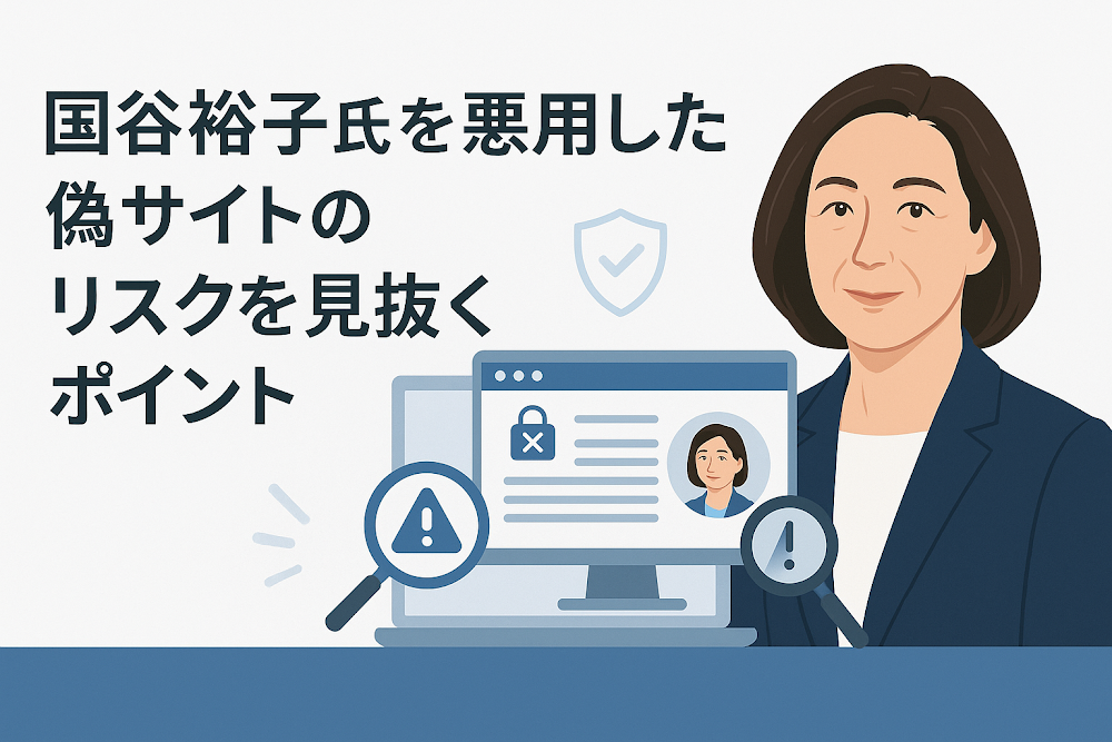 国谷裕子氏を悪用した偽サイトのリスクを見抜くポイント