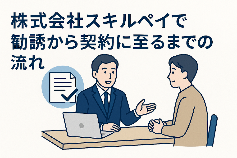 株式会社スキルペイで勧誘から契約に至るまでの流れ