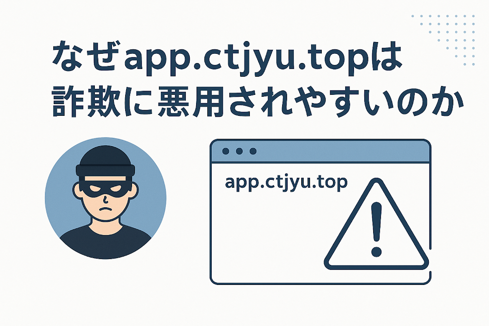 なぜapp.ctjyu.topは詐欺に悪用されやすいのか