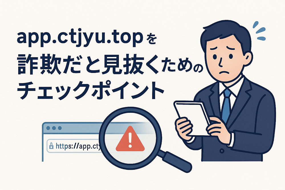 app.ctjyu.topを詐欺だと見抜くためのチェックポイント