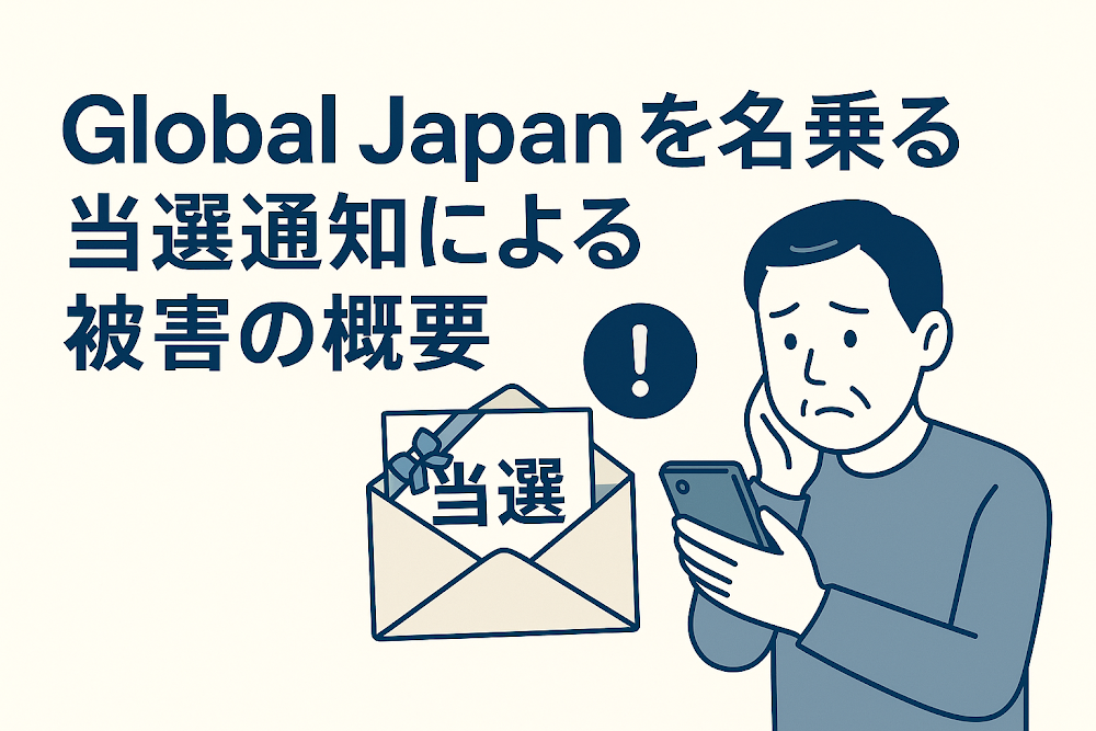 Global Japanを名乗る当選通知による被害の概要