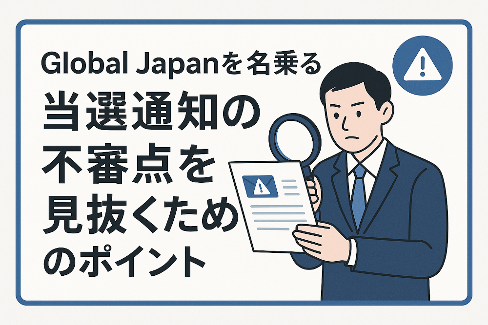 Global Japanを名乗る当選通知の不審点を見抜くためのポイント