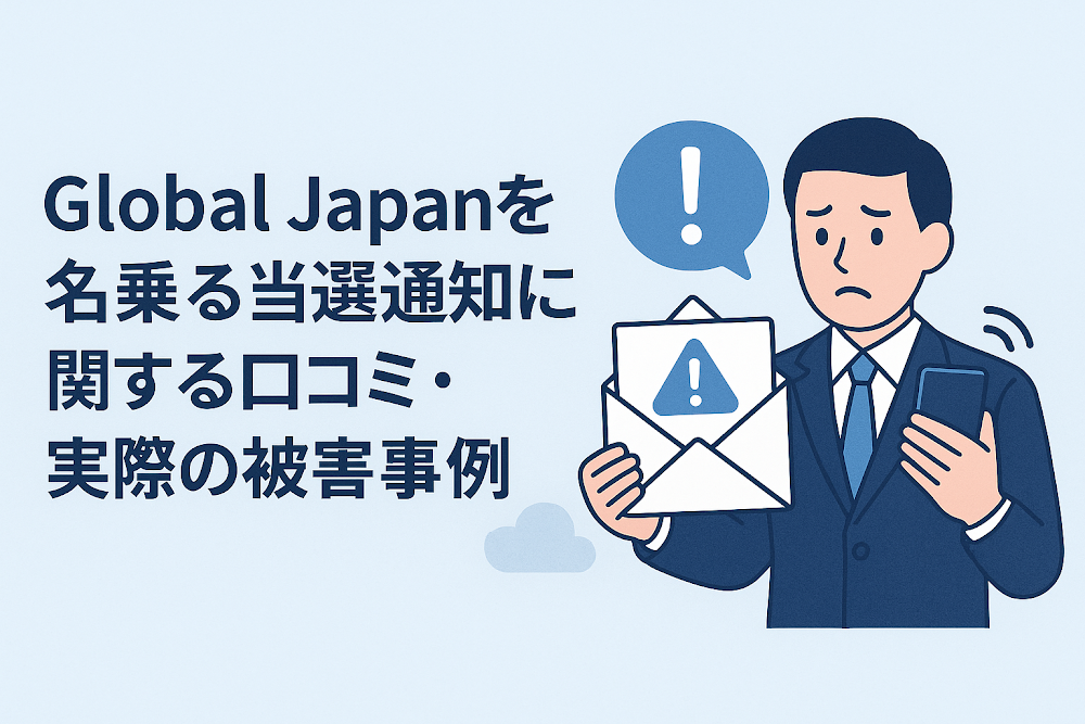 Global Japanを名乗る当選通知に関する口コミ・実際の被害事例