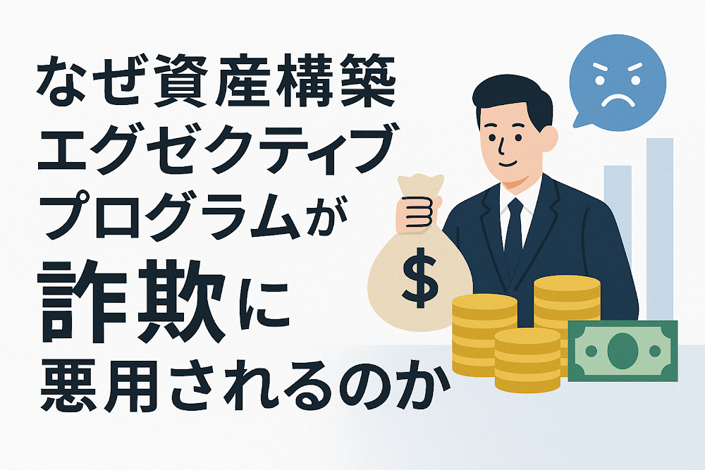 なぜ資産構築エグゼクティブプログラムが詐欺に悪用されるのか