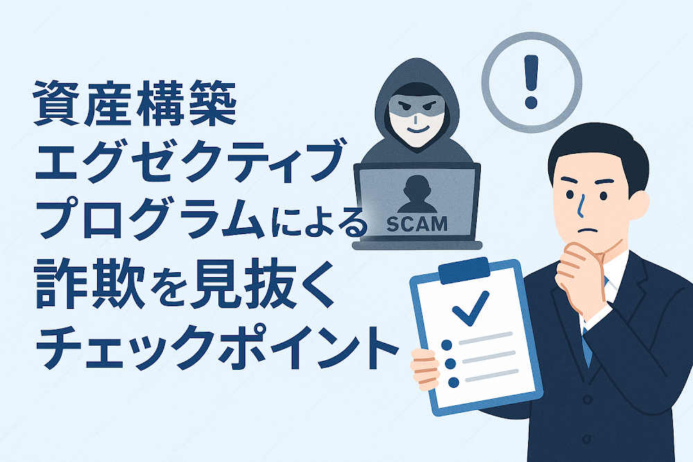 資産構築エグゼクティブプログラムによる詐欺を見抜くチェックポイント