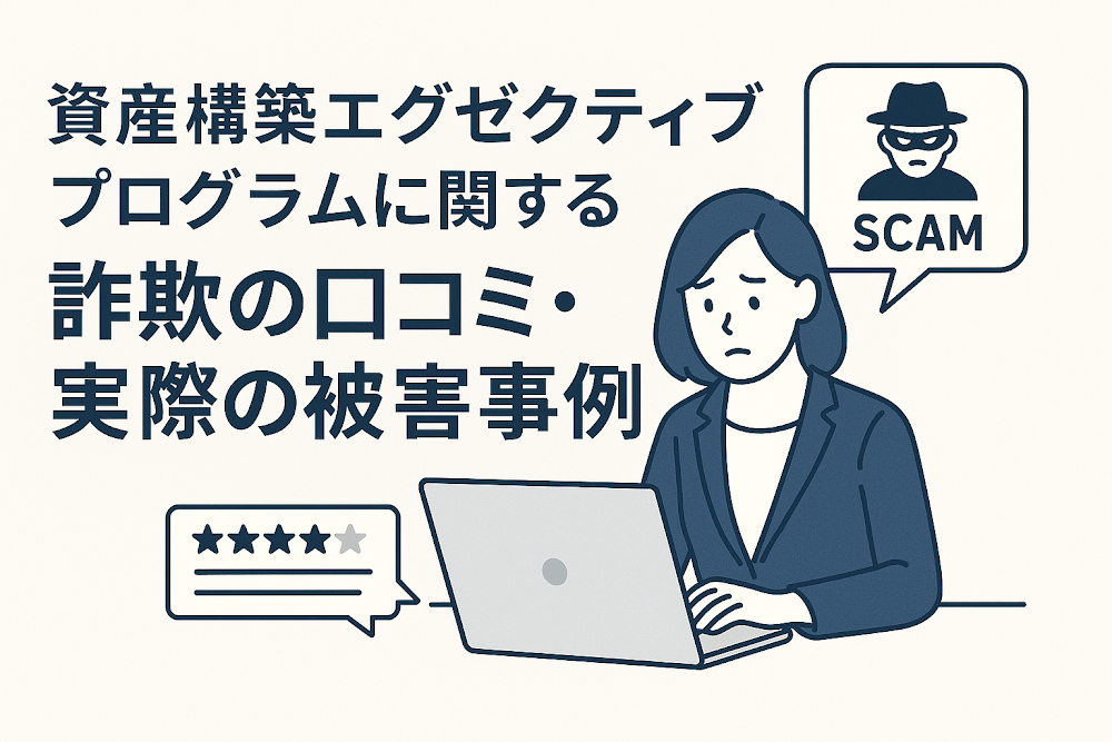 資産構築エグゼクティブプログラムに関する詐欺の口コミ・実際の被害事例