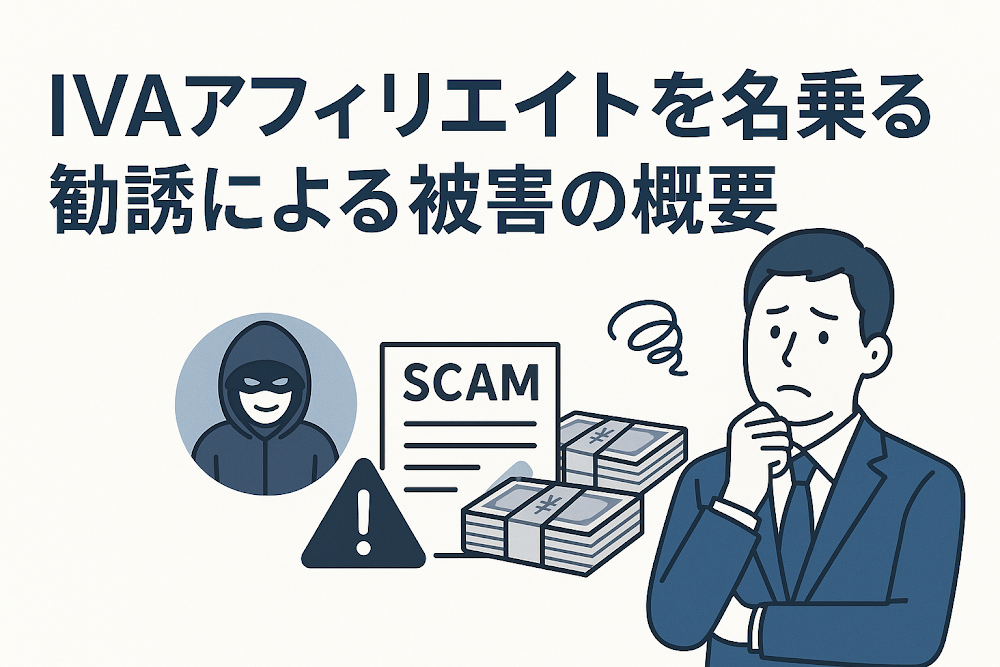 IVAアフィリエイトを名乗る勧誘による被害の概要