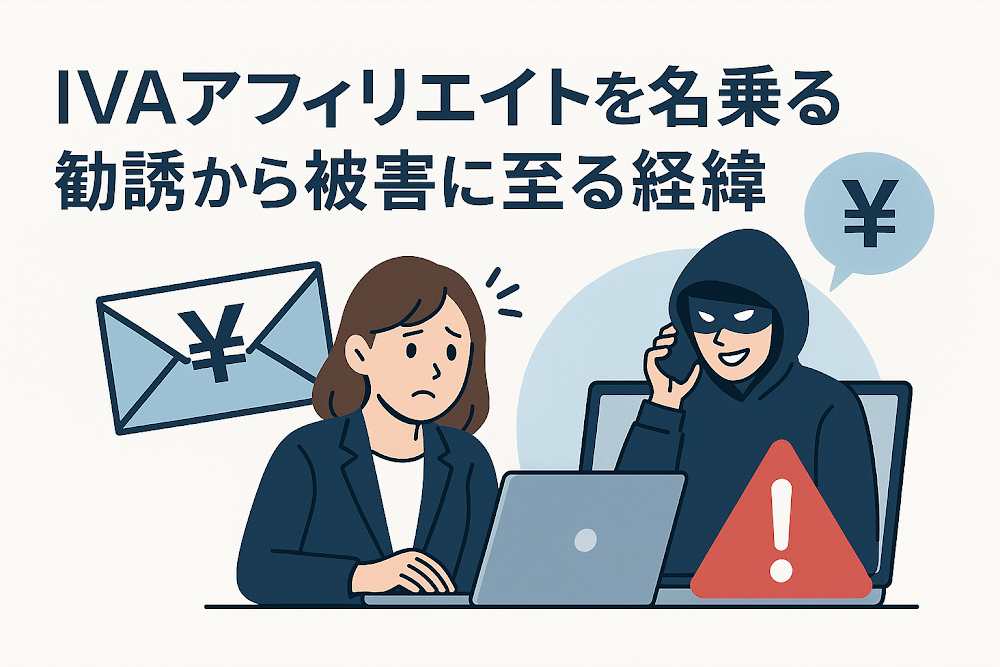 IVAアフィリエイトを名乗る勧誘から被害に至る経緯